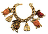 Coro Gods Warrior Wisemen Buddha Charm Vintage Figural Bracelet