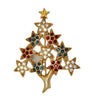 Kirks Folly Stacked Stars Figural Christmas Tree Vintage Figural Brooch