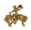 Coro Small Series Horse & Rider Vintage Figural Pin Brooch
