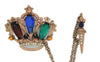Sterling Crown & Dirk Chatelaine Vintage Figural Brooch Set