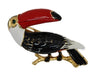 Gerrys Myna Toucan Bird Vintage Figural Enamel Pin Brooch
