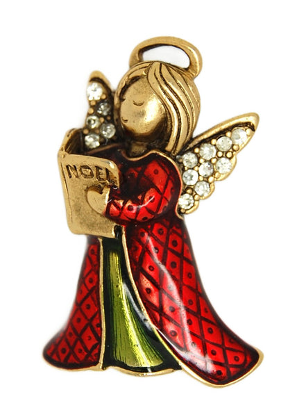 Angel Holiday Cherub Christmas Vintage Figural Pin Brooch