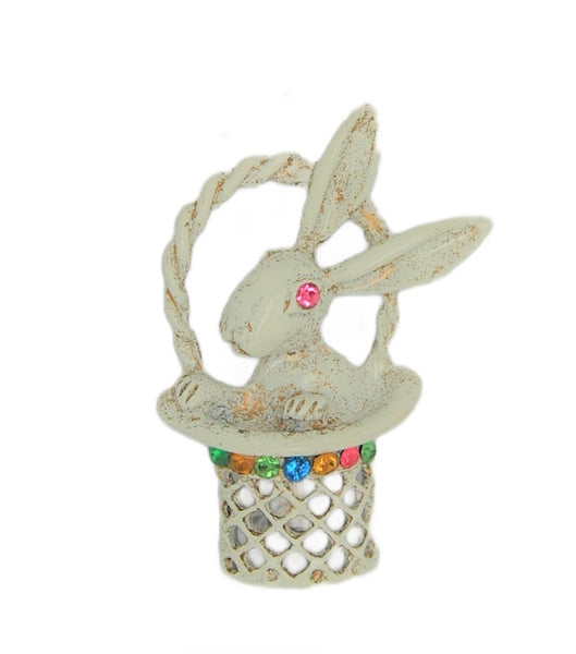 Doddz Dodds Easter Bunny Basket Build-Your-Own Kit Vintage Figural Pin Brooch