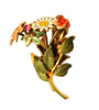 Castlecliff Spring Time Gold Plate Floral Trembler Vintage Figural Brooch