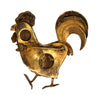 Antique Wire Mesh Enamel Rooster Chicken Bird Vintage Costume Pin Brooch