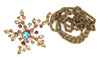 Coro Delicate Starburst Multi-Stone Vintage Necklace