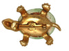 Longcraft Green Enamel Gold Plate Turtle Vintage Figural Brooch