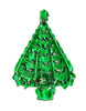 Corel Green Enamel Christmas Tree Vintage Figural Brooch