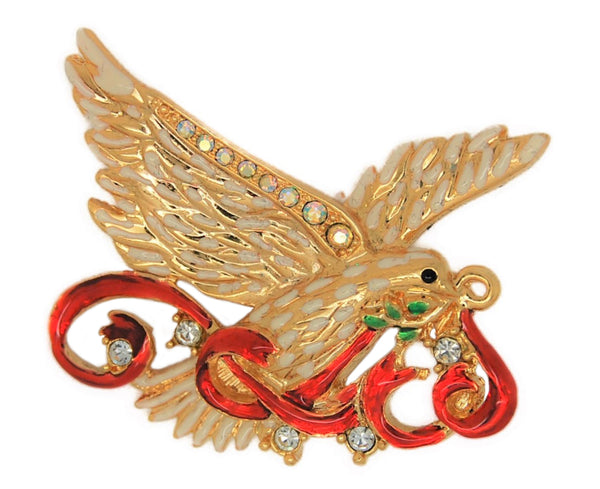 Radko Dove Christmas Holiday Vintage Figural Pin Brooch - NIB