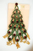 Kirks Folly Massive Dangling Teardrop Toyland Ruby and Green Christmas Tree Brooch MINT