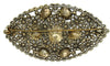 Glass Works Sparkling Multi-Color Jewels Accented Filigree Vintage Brooch
