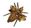 Honeybee Emerald & Diamond Sterling Vermeil Vintage Figural Bee Brooch