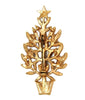 Original by Robert Candle Christmas Tree Navette Stones Vintage Figural Brooch