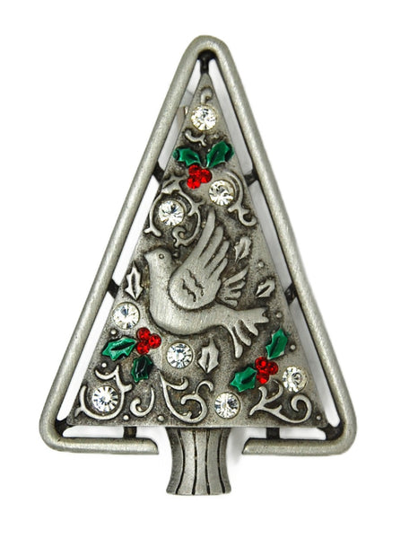 JJ Jonette Christmas Peace Dove Holiday Vintage Figural Brooch
