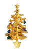 Glass Bead Dangling Ornaments Christmas Tree Vintage Figural Brooch