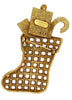 Eisenberg Ice Lattice Christmas Stocking Boot Vintage  Figural Pin Brooch - Mint