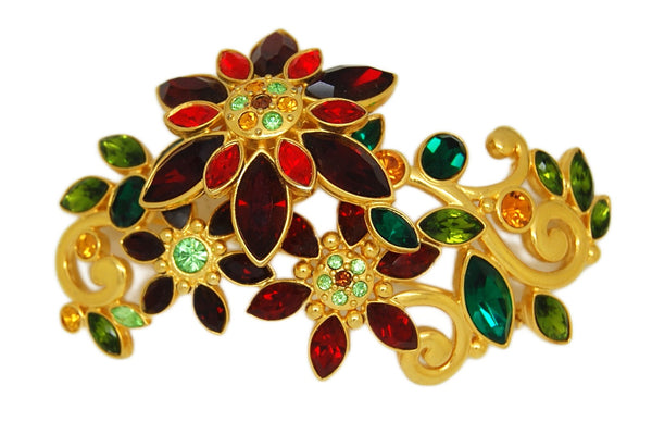 Radko Floral Holiday Christmas Swag Vintage Figural Brooch