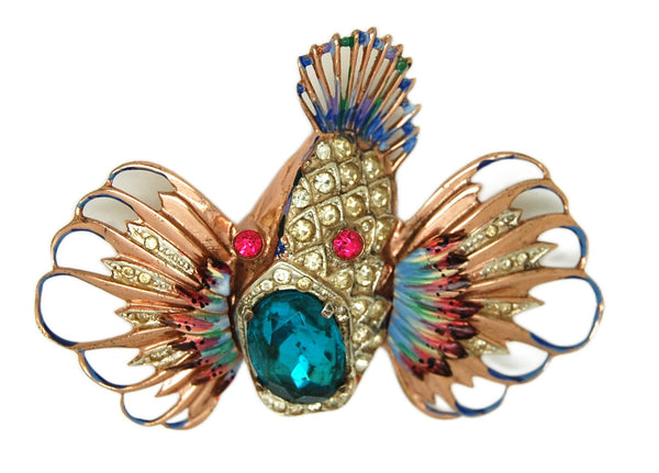 Corocraft Pegasus Sterling Rockfish A Katz Vintage Figural Pin Brooch