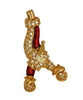 Swarovski Juggler Clown Trembler Vintage Figural Brooch Pin