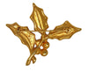 Swarovski Holly Berry Christmas Gold Plate Vintage Figural Pin Brooch