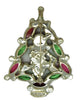 RON Santa Sparkling Christmas Tree Vintage Figural Brooch
