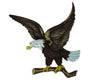 Patriotic Pot Metal Enamel Eagle 1940s Vintage Figural Brooch