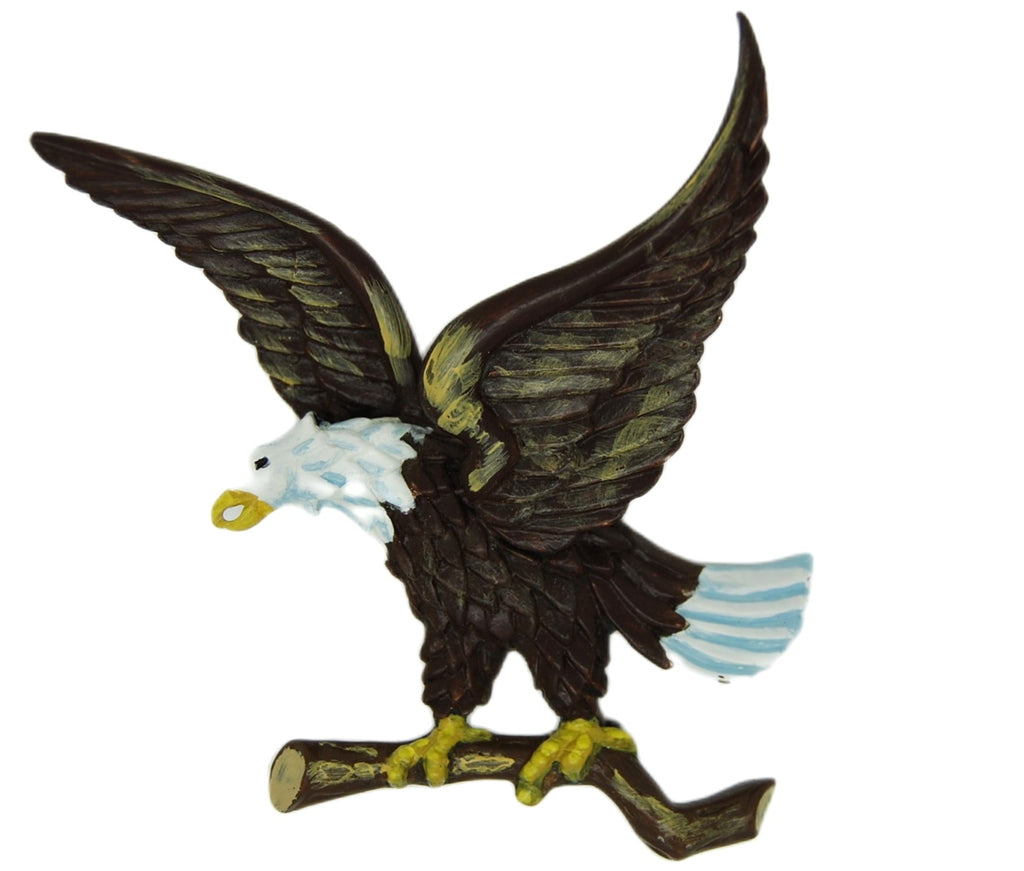 Patriotic Pot Metal Enamel Eagle 1940s Vintage Figural Brooch