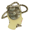 American Patriotic Celluloid Cowgirl Vintage Figural Brooch