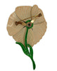 Hedy Enameled Pansy Floral Vintage Figural Brooch