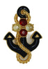 Trifari Patriotic Anchor Vintage Figural 1980s Brooch