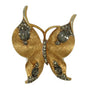 Trifari Crown A Philippe Noire Stones Vintage Figural Brooch - Mint