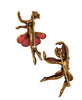 Trifari Rose Petalette Ballet Dancers Vintage Figural Brooch Set