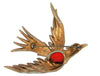 Fred Grey Flying Enameled Bird Vintage Costume Brooch