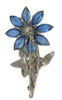 Hollycraft Baby Blue Flowers Vintage Costume Brooch