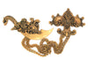 Dragon Royal Shield Chatelaine Vintage Figural Pin Brooch Set