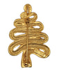 Van Dell Gold Plate Swirl Christmas Tree Vintage Figural Brooch - 1990s
