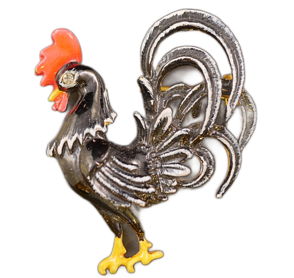 Original by Robert Rooster Pin Vintage Figural Pin Brooch - Mink Road Vintage Jewelry, Spheres & Gemstones
