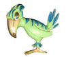 Tortolani Green Blue Parrot Toucan Tokee-Tokee Bird Figural Brooch