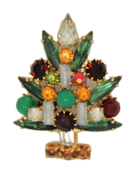 Weiss Candle Christmas Tree Vintage Figural Costume Brooch