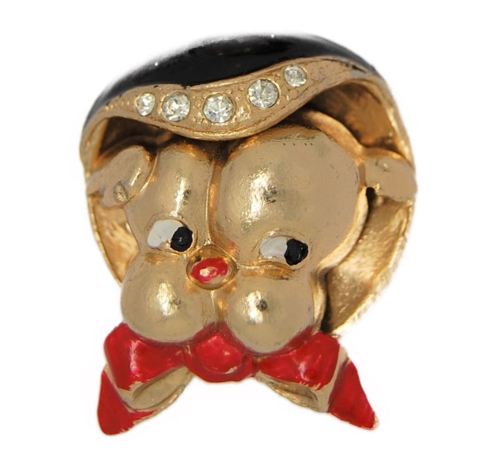 Coro Mrs. Dog Anthropomorphic A Katz Vintage Figural Pin Brooch