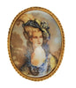Miniature Lady in Blue Gainsborough Vintage Figural Costume Pin Brooch