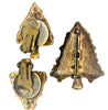 Christmas Tree Crystal Rivoli Vintage Pin Brooch with Rare Clip Earrings Set