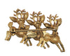 St. Labre Reindeer Trio Christmas Figural Vintage Pin Brooch