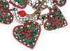 Bauer Hearts Shining Floral Rhinestones Valentine Necklace - 1980s