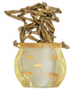 Castlecliff Lucite Goldfish Bowl Gold Plate Pendant Vintage Figural Necklace