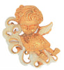 Corel Angel Cloud 9 Vintage Costume Figural Pin Brooch