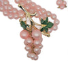 Coro Katz Pale Pink Pearl Grapes Vintage Dangling Figural Necklace