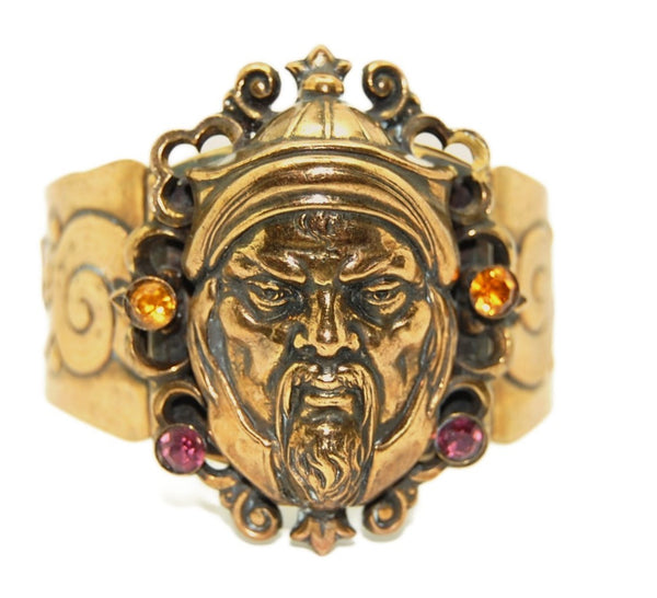 Hobe Warrior Louis C Mark Design Cuff Vintage Figural Bracelet