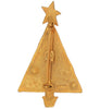JJ Gold Tone Squiggle Christmas Tree Vintage Figural Costume Brooch