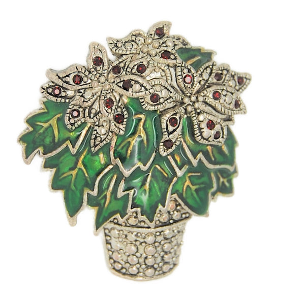 KC Cole Holly Bush Christmas Tree Vintage Figural Costume Brooch